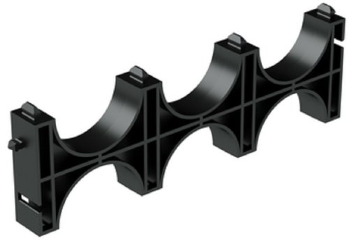 Кластер (держатель) для двустенных труб DKC Octopus Д=63 тройной черный картинка